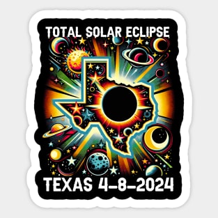 Texas total solar eclipse 08 04 2024 Sticker